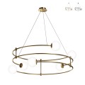 Moderne hanglamp met 6 glazen bollen, spiraalvormige ringen Balance Maytoni Aanbieding