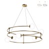Moderne hanglamp met 6 glazen bollen, spiraalvormige ringen Balance Maytoni Aanbieding