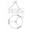 Moderne kroonluchter 6 bollen glas spiraal cirkels Balans Maytoni Model