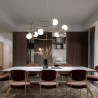 Moderne hanglamp met 6 glazen bollen, spiraalvormige ringen Balance Maytoni Aanbod