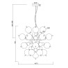 Moderne hanglamp woonkamer, geblazen glazen bollen Bolla Maytoni Korting