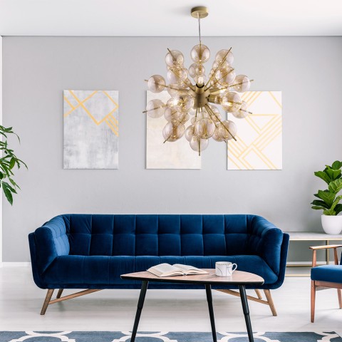 Moderne hanglamp woonkamer, geblazen glazen bollen Bolla Maytoni Aanbieding