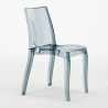 Ronde salontafel wit 70x70 cm met stalen onderstel en 2 transparante stoelen Cristal Light Silver Kosten