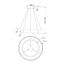 Moderne verstelbare zwarte plafondlamp 2 ringen LED Rim Maytoni Kortingen