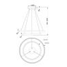 Moderne verstelbare zwarte plafondlamp 2 ringen LED Rim Maytoni Kortingen