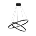 Moderne verstelbare zwarte plafondlamp 2 ringen LED Rim Maytoni Aanbod