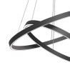 Moderne verstelbare zwarte plafondlamp 2 ringen LED Rim Maytoni Korting