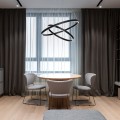 Moderne verstelbare zwarte plafondlamp 2 ringen LED Rim Maytoni Aanbieding