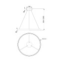 Zwarte LED hanglamp ring Ø 80cm Rim Maytoni Aanbod