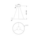 Maytoni Rim Moderne LED Plafondlamp Zwart Cirkel Ø 60cm Aanbod