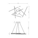 Moderne zwarte hanglamp LED keuken woonkamer Line Maytoni Korting