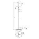 Moderne vloerlamp met 3 bollen Nostalgia Maytoni Korting