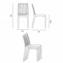 Ronde salontafel wit 70x70 cm met stalen onderstel en 2 transparante stoelen Dune Silver Afmetingen