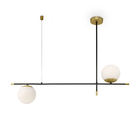 Moderne hangende plafondlamp metaal 2 bollen Nostalgia Maytoni Aanbieding
