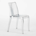 Ronde salontafel wit 70x70 cm met stalen onderstel en 2 transparante stoelen Dune Silver Voorraad