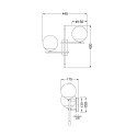 Wandlamp slaapkamer 2 bollen Nostalgia Maytoni Dx Aanbod