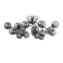 Plafondlamp chroom met glazen bollen rookglas Dallas Maytoni Aanbieding