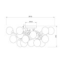 Moderne plafondlamp chroom met glazen bollen Dallas Maytoni Kortingen