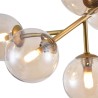 Gouden metalen plafondlamp glazen bollen Dallas Maytoni Korting