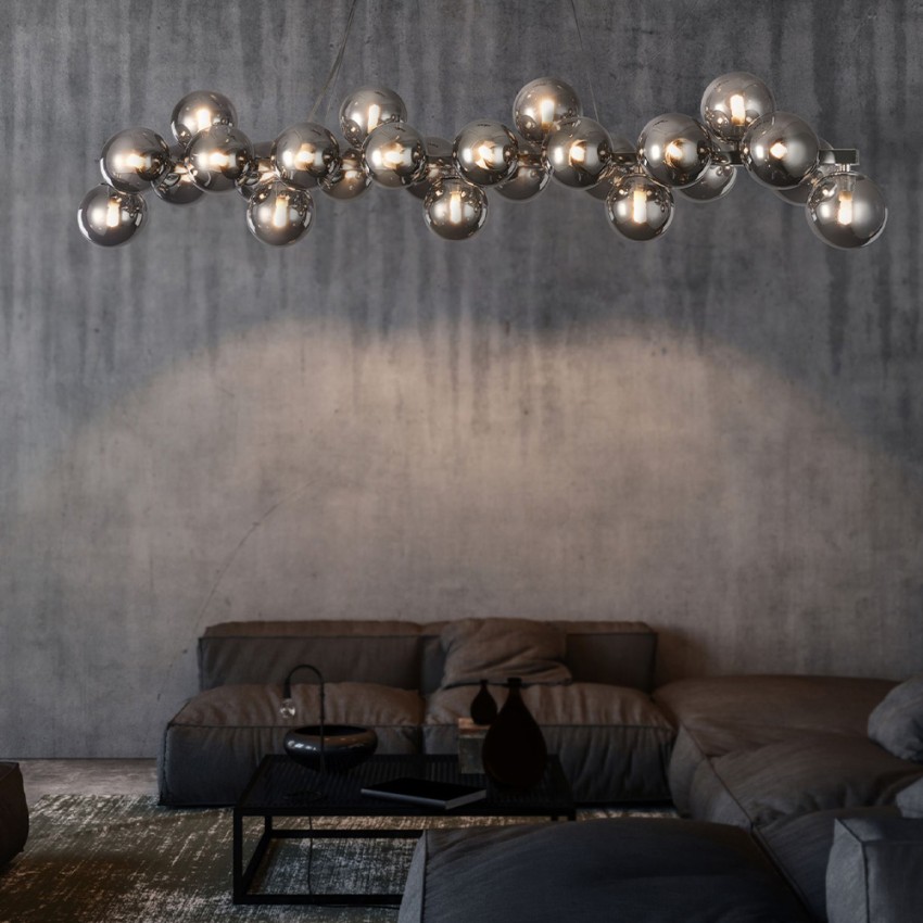 Hanglamp met chroom bollen voor woonkamer tafel Dallas Maytoni Aanbieding Hanglamp met chroom bollen voor woonkamer tafel Dallas Maytoni Aanbieding