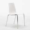Ronde salontafel wit 70x70 cm met stalen onderstel en 2 gekleurde stoelen Lollipop Silver Afmetingen