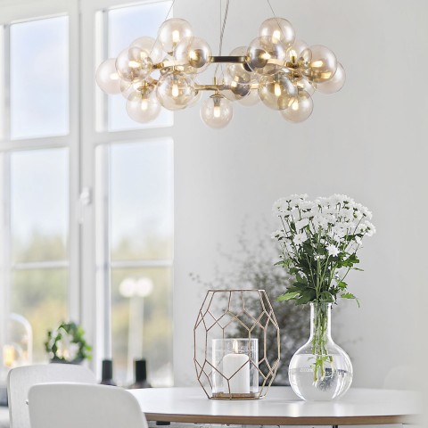 Moderne hanglamp 25 gouden bollen Dallas Maytoni Aanbieding