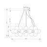 Moderne hanglamp met 25 chromen bollen Dallas Maytoni Catalogus