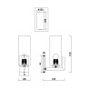 Klassieke wandlamp van messing met wit glas Fortano Maytoni Kortingen
