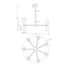 Hanglamp met draaiende kegelvormige lichtdiffusers Vesper Maytoni Model