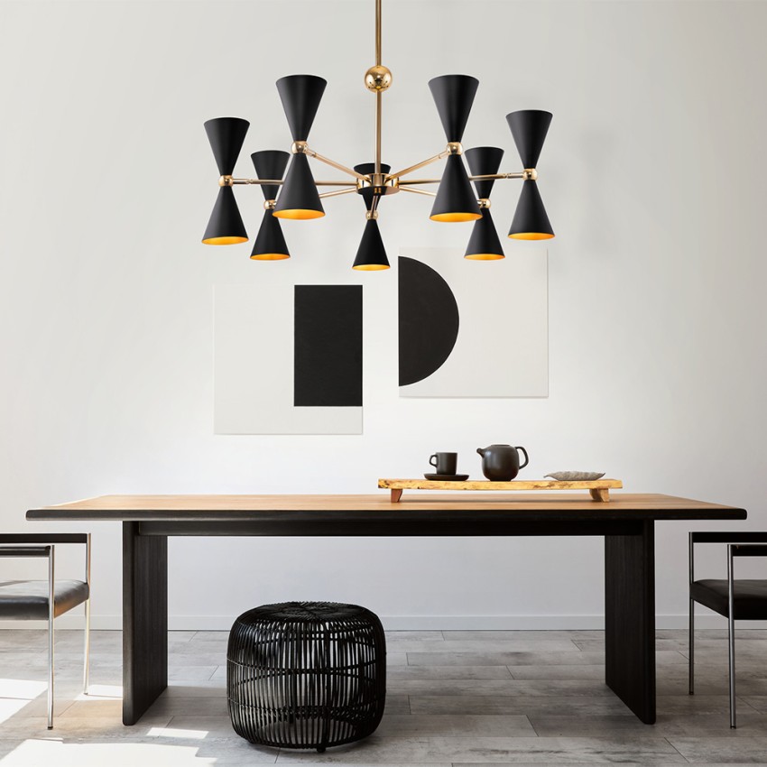Hanglamp met draaiende kegelvormige lichtdiffusers Vesper Maytoni Verkoop