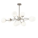 Moderne hanglamp met 12 opaalglazen bollen Erich Maytoni Aanbod