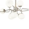 Moderne hanglamp met 12 opaalglazen bollen Erich Maytoni Kortingen
