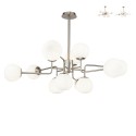 Moderne hanglamp met 12 opaalglazen bollen Erich Maytoni Aanbieding