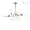 Moderne hanglamp met 12 opaalglazen bollen Erich Maytoni Aanbieding