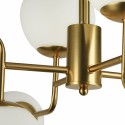 Moderne woonkamer hanglamp 8 bollen wit glas Erich Maytoni Catalogus