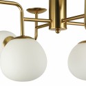 Moderne woonkamer hanglamp 8 bollen wit glas Erich Maytoni Keuze