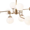 Moderne woonkamer hanglamp 8 bollen wit glas Erich Maytoni Model