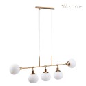 Moderne hanglamp met glazen bollen in wit Erich Maytoni Verkoop