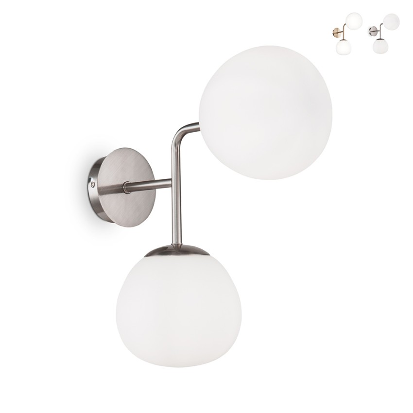 Wandlamp gang woonkamer 2 bollen wit Erich Maytoni Verkoop