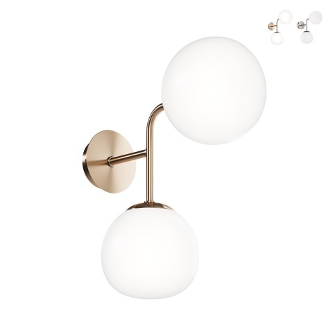 Wandlamp gang woonkamer 2 bollen wit Erich Maytoni Aanbieding