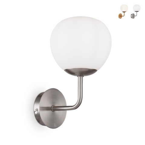 Wandlamp met bolvormige kap wit Erich Maytoni Aanbieding