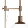 Gouden vloerlamp met witte bolvormige kap Erich Maytoni Verkoop