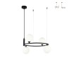 Moderne plafondlamp met hangende ring en 4 bollen Ring Maytoni Verkoop