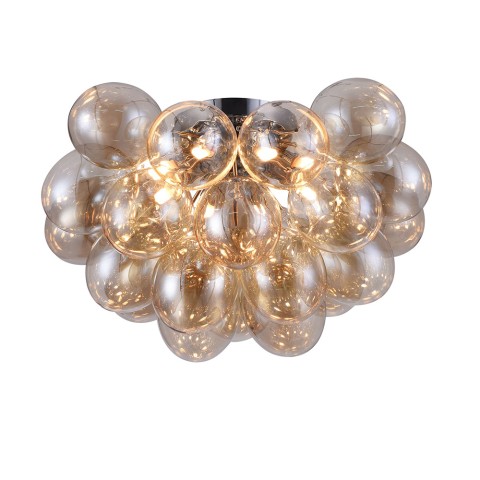 Balbo Maytoni plafondlamp met amberkleurige glazen bollen Aanbieding