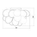 Plafondlamp cluster woonkamer glazen bollen Balbo Maytoni Model