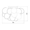Plafondlamp cluster woonkamer glazen bollen Balbo Maytoni Model