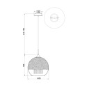Hanglamp bol Ø 30cm chroomglas Fermi Maytoni Catalogus