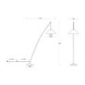 Moderne zwarte boogvloerlamp Campanula Maytoni voor de woonkamer Aanbod