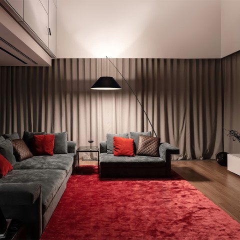Moderne zwarte gewelfde woonkamerlamp Campanula Maytoni