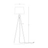 Vloerlamp houten driepoot Scandinavische stijl Calvin Maytoni Keuze